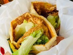 -小红车炸蛋葱油饼
