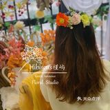 昨天闲来无事做的鲜花头饰