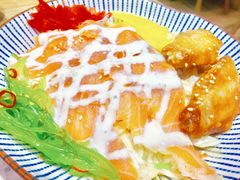 烟熏三文鱼鸡翅定食-林妈妈村·日式料理(宝山万达店)