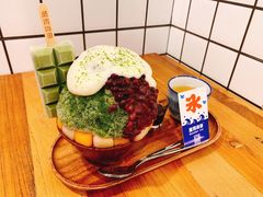 抹茶生乳かき氷-WONDER ICE 萬得冰田(建設路总店)