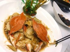 梭子蟹炒年糕-新阿布海鲜大酒店