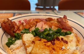 Crispy Green Onion Chicken Rice