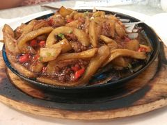 铁板酱香茄子-李记饺子·熏酱东北菜(欢乐谷店)