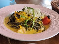 蟹黄酱佐虾仁墨鱼面-雕刻时光·无国界料理西餐厅(五山店)