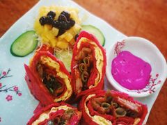 火龙果卷饼-甘味食堂(素食料理/蔬食料理/恆春美食)