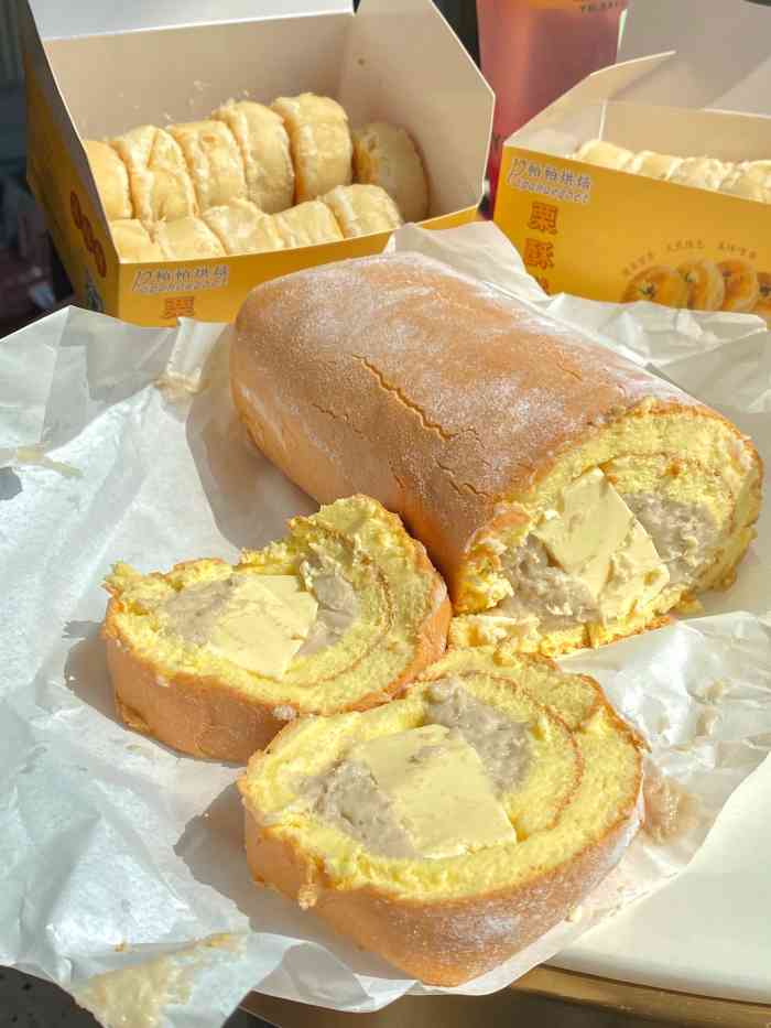 台湾古早味丹香烘焙坊-"90芋泥奶冻卷 终于买到丹香的芋泥奶冻卷.