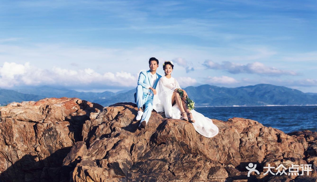 惠州十里银滩礁石公园婚纱照摄影基地