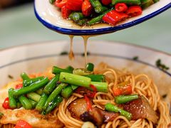 蒜苗辣椒腊肉-刘氏三和面馆