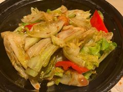 啫啫虾酱生菜-肥仔文澳门猪骨煲(南京西路店)