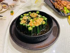蒜茸蒸秋葵-敏珠拉姆藏餐·南京厨房(富春江东街店)