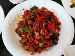 老干妈炒猪脚皮-湘肠香火锅店(团结湖店)