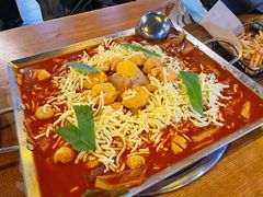 虾仁火山炒年糕-包装马车·韩国料理·포장마차