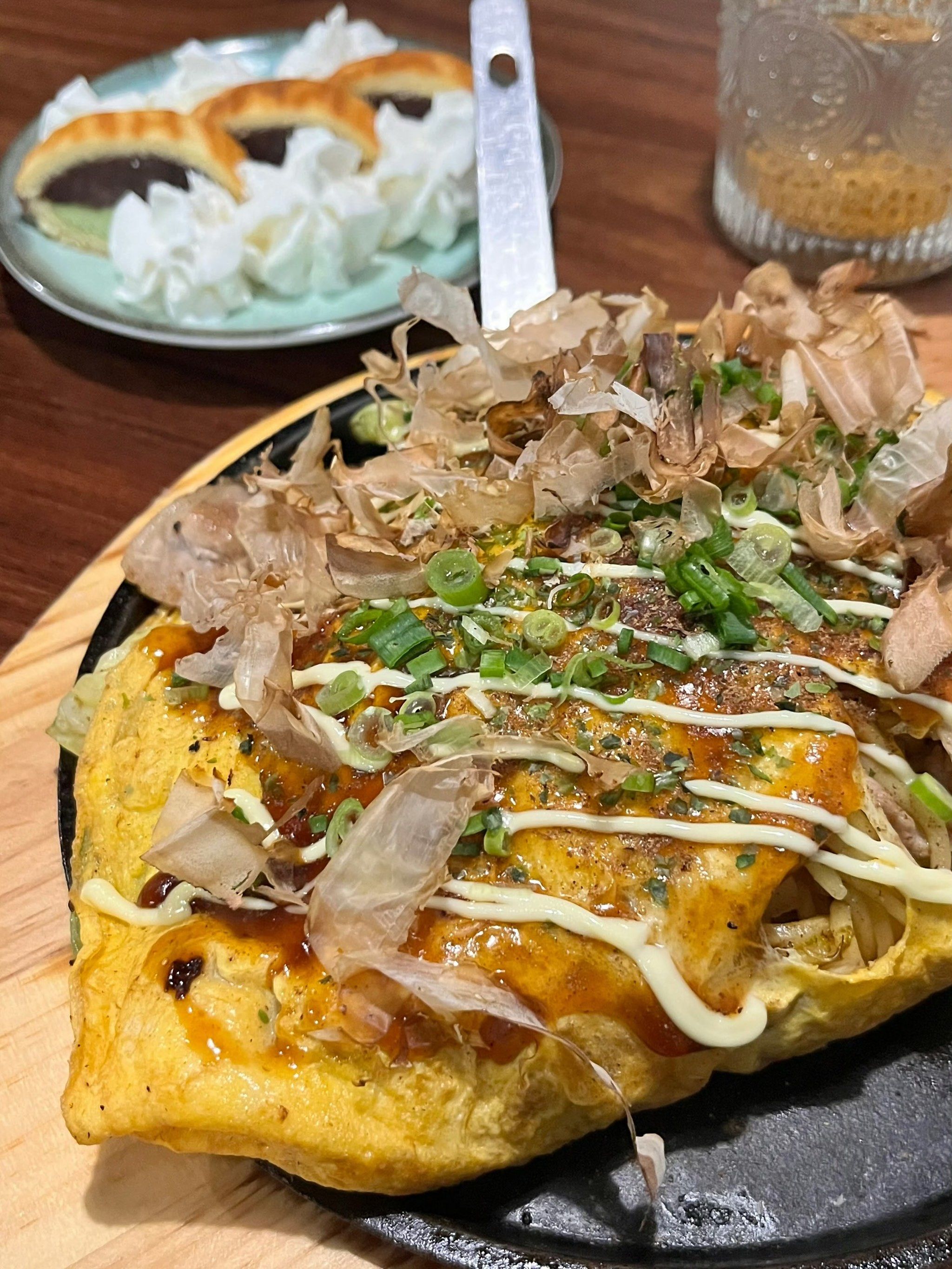 家主打的是減脂期非常适合吃的大阪烧,以卷心菜为主料的日本特色小吃