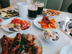 -绿岛港轩海鲜烤肉涮锅自助餐厅