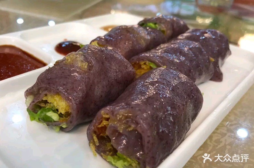 茗粤海鲜酒楼紫薯薄餐图片