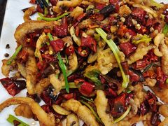 干煸鱿鱼须-大眼锅贴水饺(河东店)