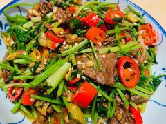 小炒黄牛肉-江味龙虾馆·裸蓝龙虾(南山店)