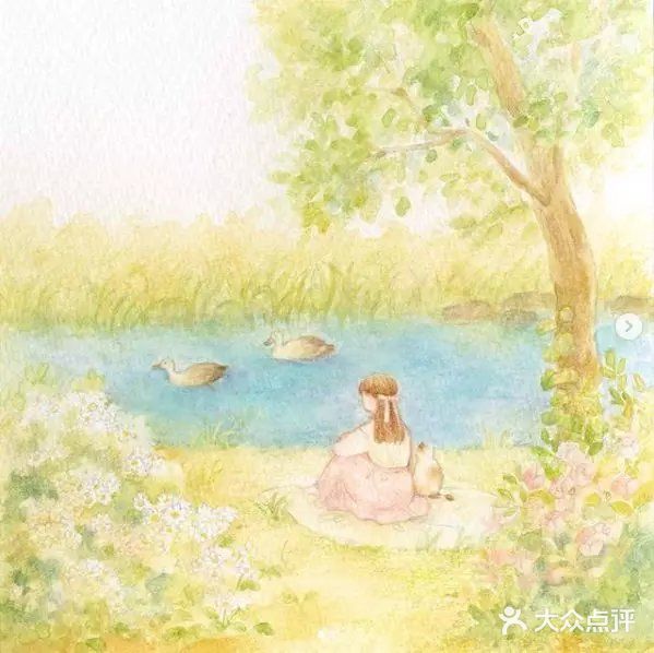 温暖治愈的春天插画，愿幸运和美好向所有人涌来！