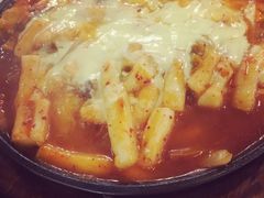 奶酪海鲜炒米条-包装马车·韩国料理·포장마차