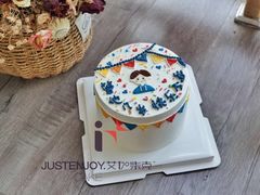 男孩士手绘动物奶油蛋糕-艾加柒克蛋糕茶歇甜品台(春熙路店)