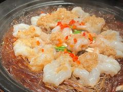 蒜蓉粉丝蒸开边虾-绿茶餐厅(乐峰广场店)