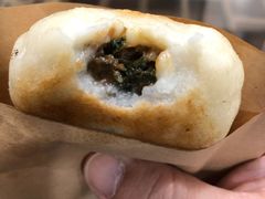 香糯塌饼草头干鲜肉馅-老味茶屋(川沙老街店)
