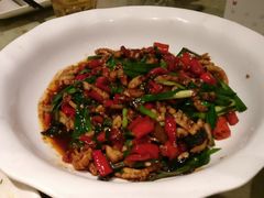 韭菜炒深海鱿鱼-味上湘菜馆(岳麓山店)