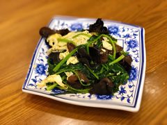 菠菜木耳炒鸡蛋-老回回饺子馆(海洋馆店)