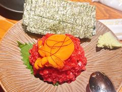 生牛肉拌海胆-九州酒场ひこぞう(1号店)