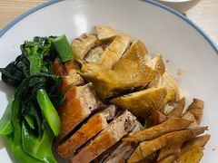 烧鸭拼盐焗鸡饭-深井烧(竹林境社区店)