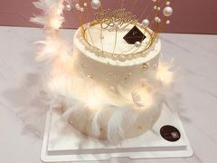 网红白色羽毛海藻款蛋糕-艾加柒克蛋糕茶歇甜品台(春熙路店)