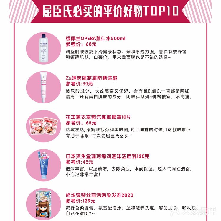 屈臣氏必买平价好物