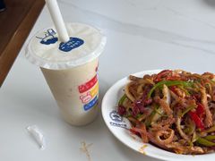 爆炒羊肚丝拌面-歹歹的加个面过油肉拌面(贵州路店)