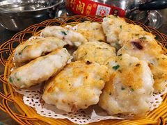 煎墨鱼饼-尚竹阁冬瓜盅·18年地标美食(平洲店)