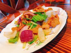 姜葱炒猪颈肉-盈田盈粥庄(博山东路店)