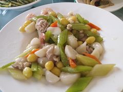 碧绿银杏爆虾球-海天一色海景自助餐厅(西港花园店)