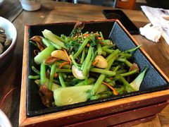 野菌炒时蔬-老头儿油爆虾(胜利河美食街店)