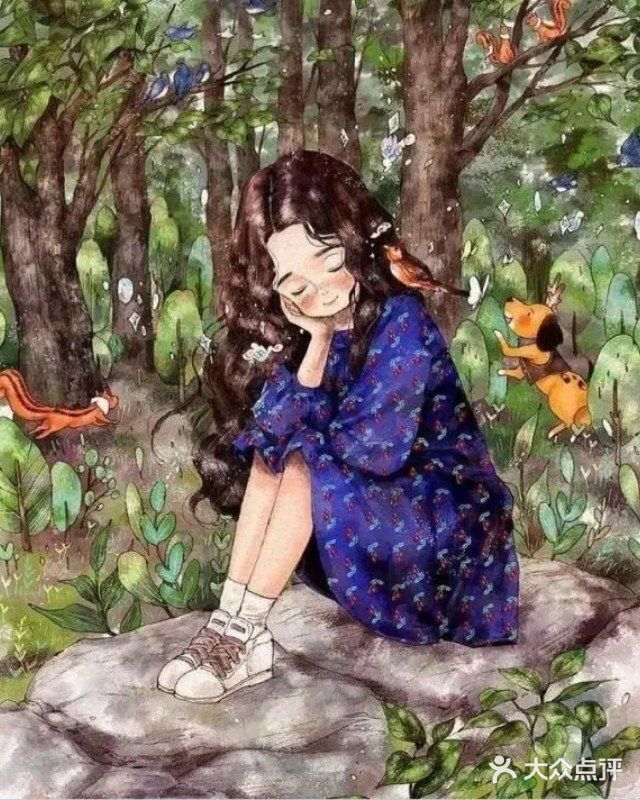 让画笔，呈现那个纯真的你[亲亲]