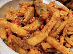 -东来菜馆•手抓海鲜家常菜•海鲜锅贴(鸽子窝店)