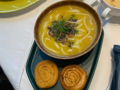 豌豆汤面配潮式葱油饼-潮上潮(南中环店)