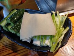 东北酱汁菜加鸡蛋酱-丹东特色烤肉(南光三部店)