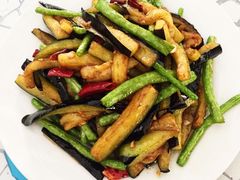 长豆角烧茄子-水韵湾生态农庄