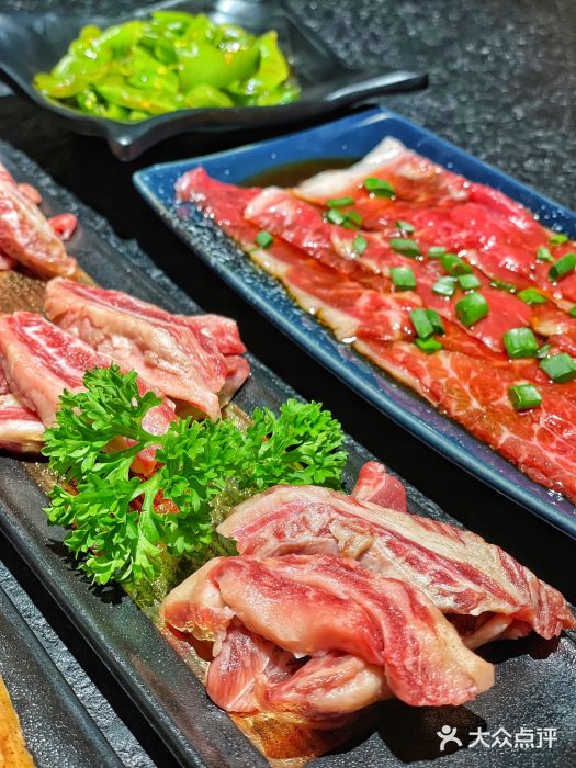 赤铁扒拉锅·烤串·烤鸽子和牛肋条图片