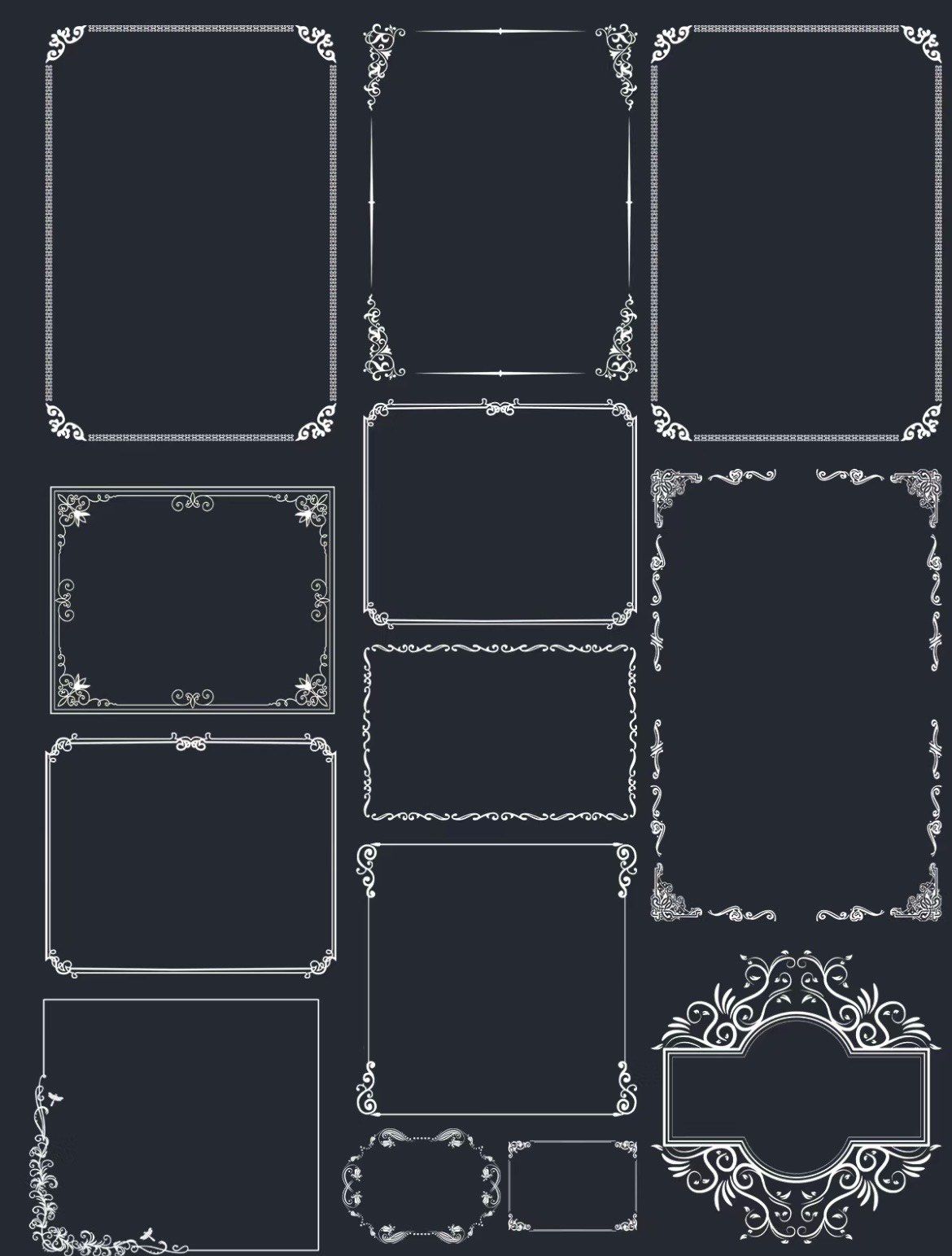 欧式花纹边框合集「瑞禧婚礼庄园」