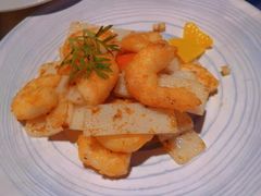 山药煎炒虾-洛缦音乐餐厅(工业展览馆万象城店)