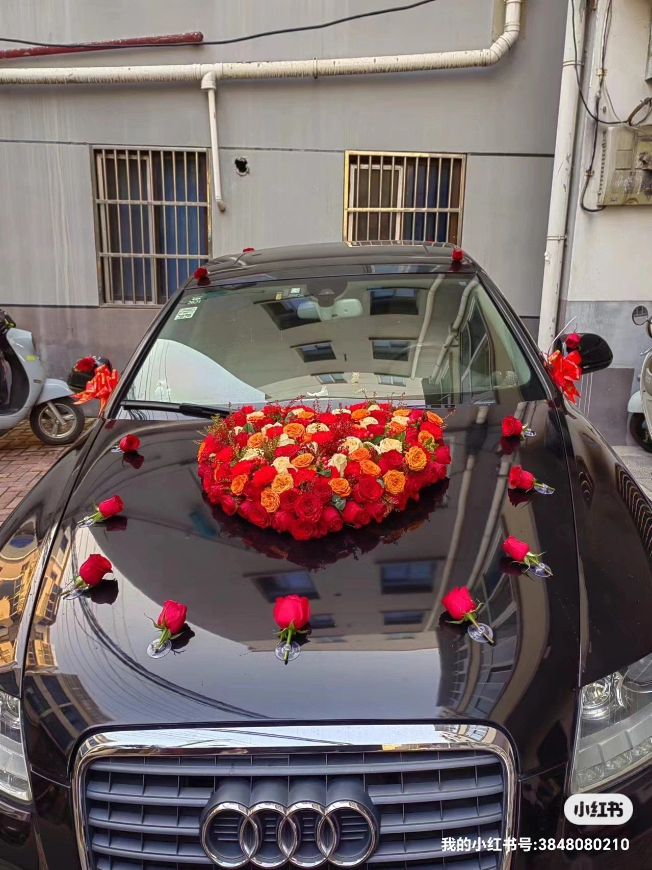 常州花店心形婚车