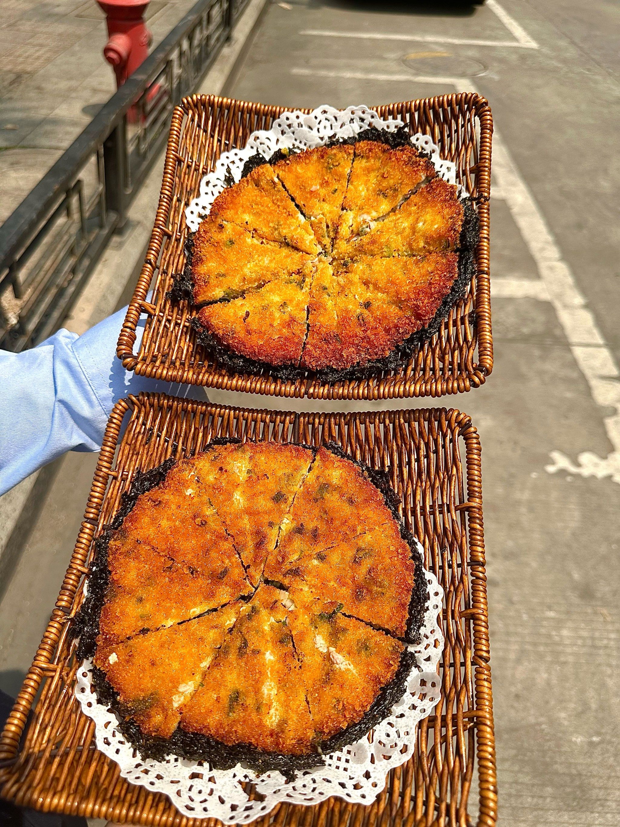 新开的!紫菜海鲜饼