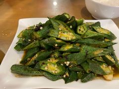 豉汁炒黄秋葵-大唐靓汤江门私房菜(景田店)