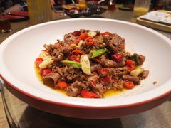 小炒黄牛肉-食欲老院子荆芥疙瘩汤(经五路店)