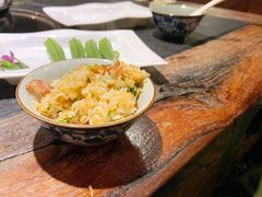 煲仔饭-大匠工房古船木艺术餐厅·猪肚鸡专门店(长白仙岛店)